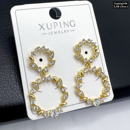 Сережки Xuping14К 10327 (3,0 см.)